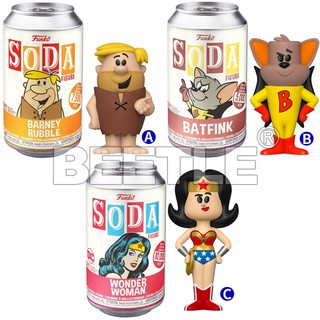 BEETLE FUNKO SODA FIGURE 摩登原始人 巴尼 神力女超人 蝙蝠奇俠 汽水 易開罐 公仔