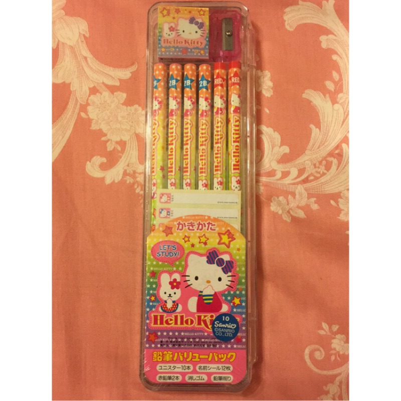 日本製 Kitty文具組 學童開學必備 小女孩最愛 筆 削鉛筆機 橡皮擦