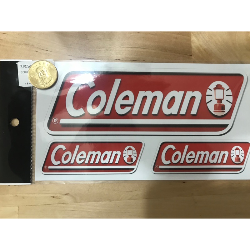 Coleman貼紙 日本購回 3小張入