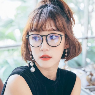 【ASLLY】雕刻鏡腳設計濾藍光眼鏡 黑色半圓鏡框造型 雕刻金屬設計鏡腳 高透光率多層鍍膜鏡片 LU1035