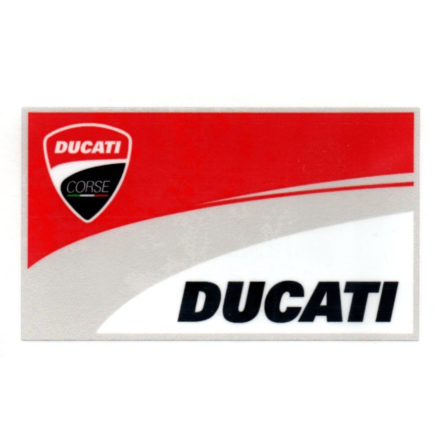 【Pit Line Design】DUCATI(方)兩入組 高階鑄造膜料貼紙 │ 安全帽 機車 汽車  周邊
