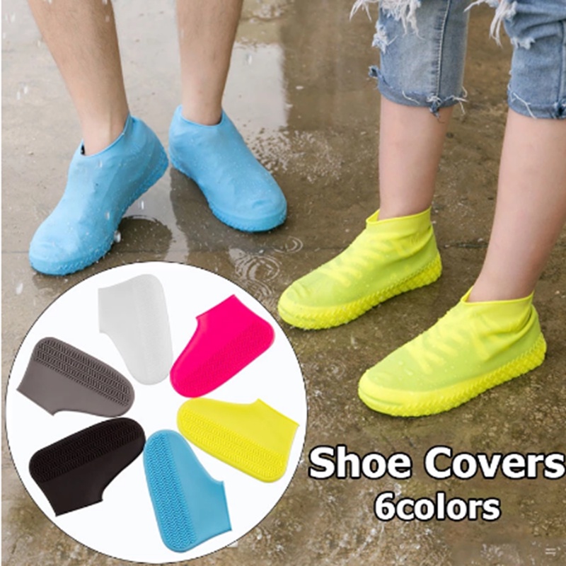 可重複使用的防水雨鞋套防滑橡膠雨鞋套鞋戶外步行鞋配件