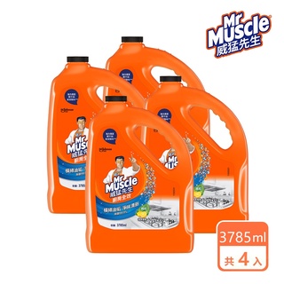 威猛先生 廚房清潔劑加侖桶-清爽檸檬3785ml(4入/箱)-箱購組 箱購品無法合併訂單
