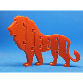 可愛的 搖擺獅子 獅子 3D 客製 療癒 擺飾 可動 動物 小物 模型 禮物 可等比例縮放 臺灣製造 臺灣出貨