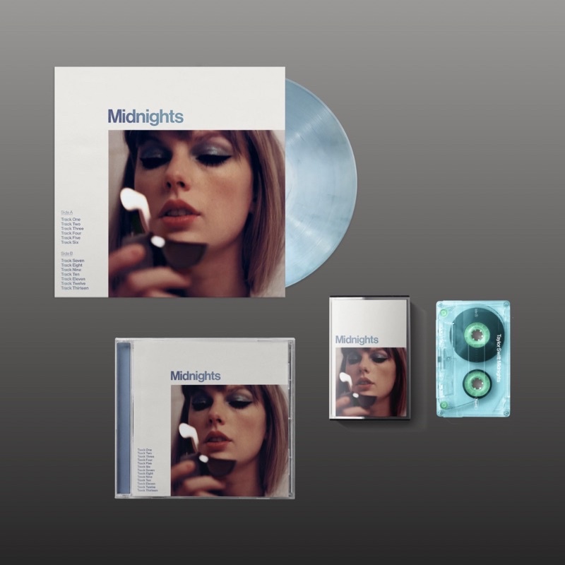 Taylor Swift 泰勒絲 ‘Midnights’ 限定月光石藍色彩膠唱片/專輯CD/卡帶錄音帶 [黑膠LP]