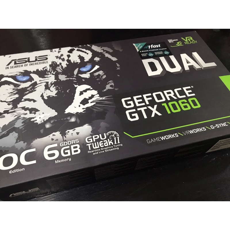 ASUS Geforce GTX 1060 6GB 顯示卡