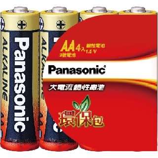★下單贈★國際牌Panasonic鹼性電池3號電池AA4入收縮環保包-紅