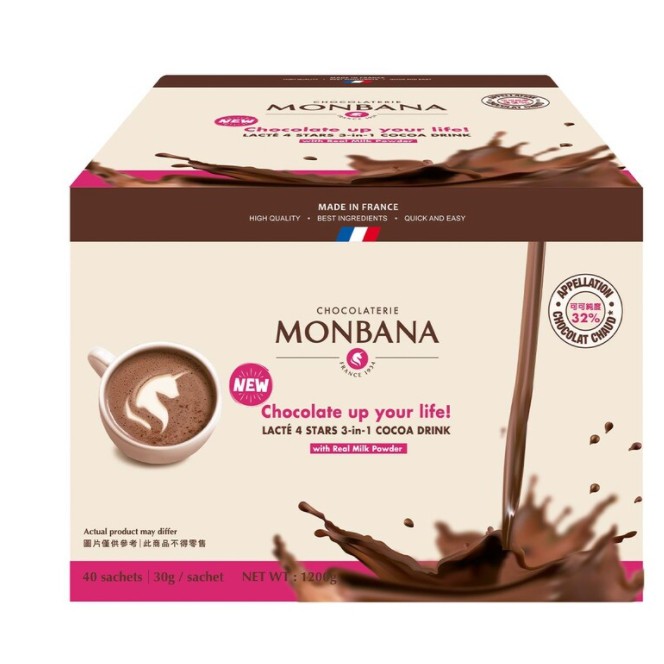 🧸好市多代購🧸 Monbana 三合一極品可可 30公克 X 40入 #可可 #巧克力 #沖泡飲 #Monbana
