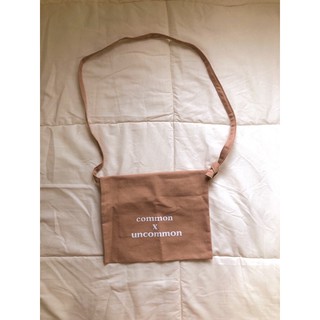 棕色小布包 brown coffee beige small sling canvas bag