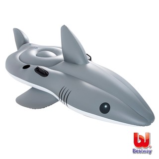 Bestway 巨型鯊魚254cm充氣坐騎/助浮/浮排41097 (夏日海邊游泳池戲水IG拍照打卡好物)