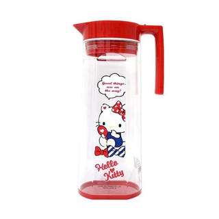 三麗鷗 凱蒂貓 Hello Kitty 日本製 RC1515 塑膠冷水壼 1.5L 透明水瓶 4970825106255