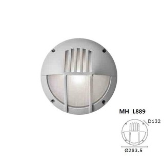 新莊好商量~MARCH LED E27 壁燈 工業風 銀色 圓形 壓鑄鋁 防爆玻璃 替換式 壁燈 MH-L889