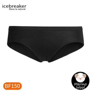 【Icebreaker 女Siren HIP 三角內褲BF150《黑》】IB104704/三角褲/內著/內褲