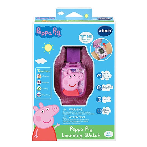 【英國 Vtech 】粉紅豬小妹-多功能遊戲學習手錶-粉