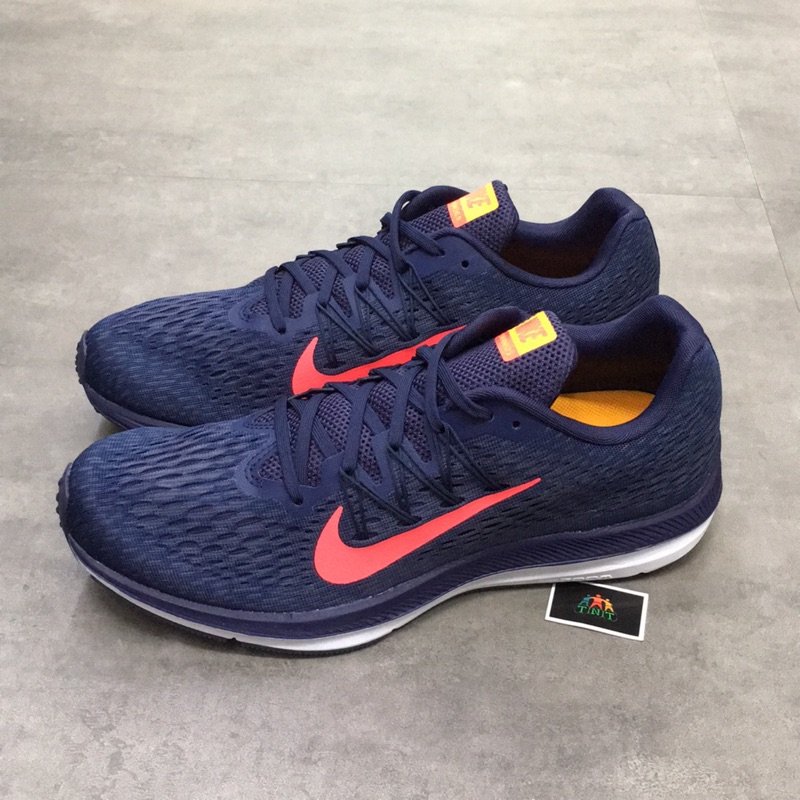 《TNT》NIKE ZOOM WINFLO 5 男 輕量 氣墊 耐磨 健身 慢跑鞋 藍/螢橘 AA7406402