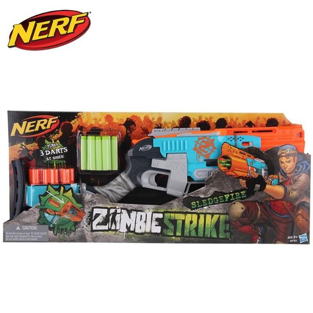 又心小舖。殭屍 僵屍散彈槍NERF ZOMBIE STRIKE SLEDGEFIRE 亞洲灰扳機版本