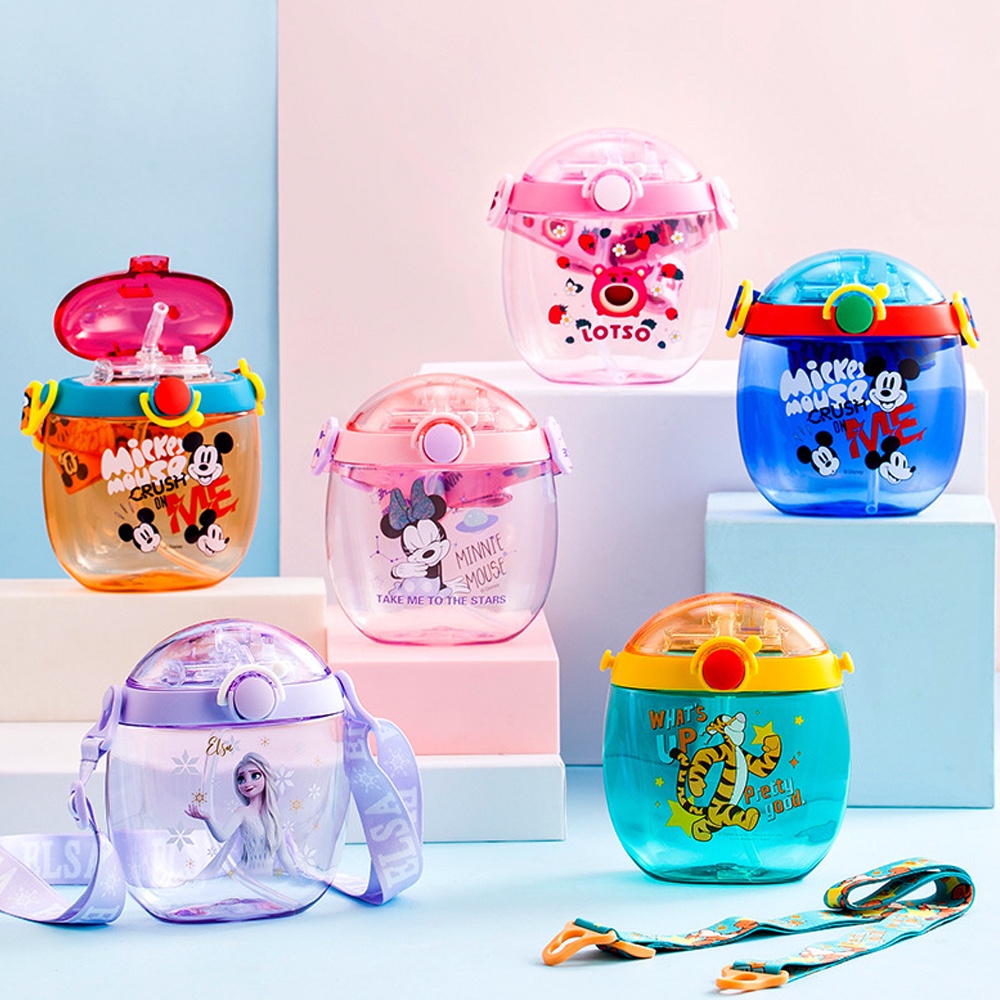 【STAR BABY】迪士尼/費雪Fisher price 可愛造型甜甜圈兒童用大容量吸管水壺550ML