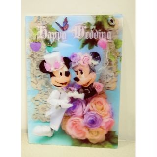 現貨 日本帶回 迪士尼3D明信片 Disney米奇米妮結婚賀卡 wedding 全新 只有一張 送迪士尼提袋一個