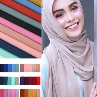 FD圍巾 珍珠雪紡泡泡巾 單色民族風圍巾 高質量女式圍巾 hijab muslim hijab 伊斯蘭教服飾 穆斯林頭巾
