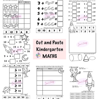 Kindergarten Maths 學習單 幼兒數學啟蒙 剪剪貼貼 數學觀念