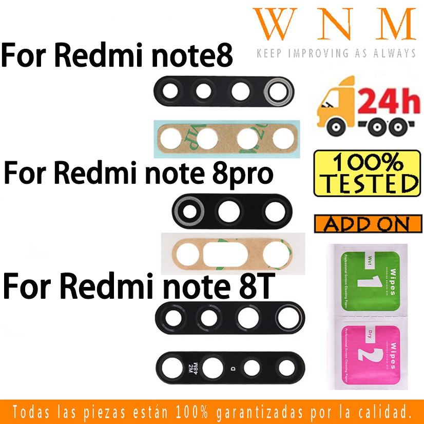 XIAOMI 適用於小米 Redmi note8 note8T note8 Pro note8T 後置攝像頭玻璃鏡頭蓋適