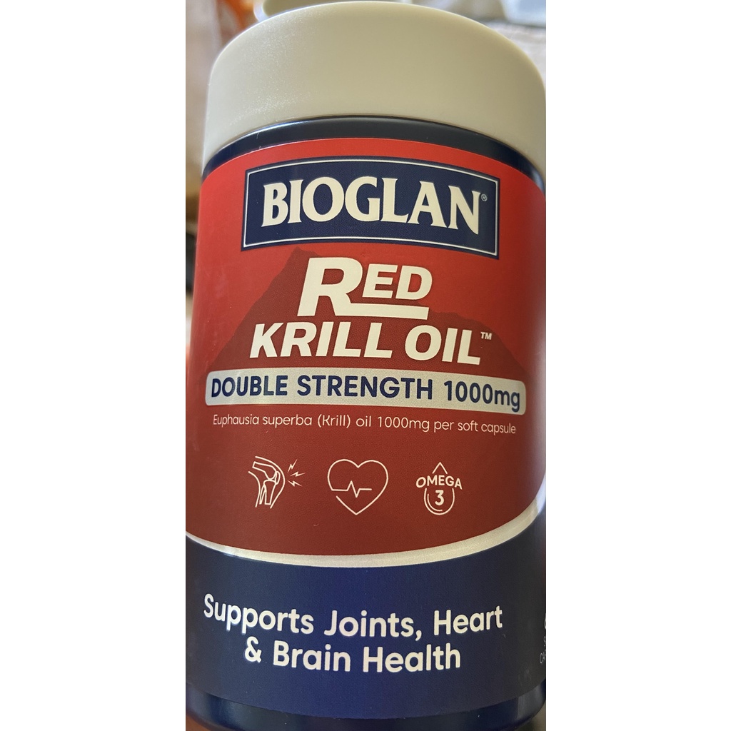 現貨&gt;&gt;雙倍紅磷蝦油膠囊Bioglan Red Krill Oil 1000mg 容量:60顆/瓶  產地:澳洲