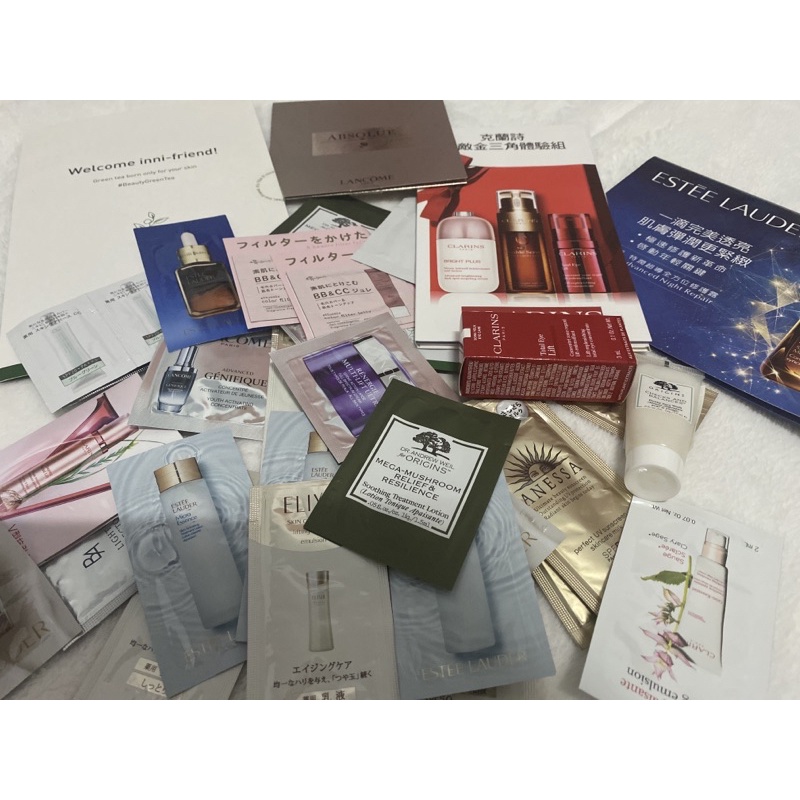 正品❗️專櫃試用包雅詩蘭黛、蘭蔻、克蘭詩、品木宣言、innisfree、POLA、怡麗絲爾、DPROGRAM、艾杜紗