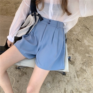 高腰西裝短褲女寬鬆夏季新款韓版a字熱褲顯瘦闊腿褲休閒褲子