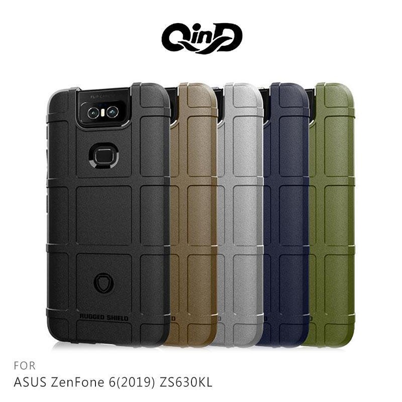 --庫米--QinD ASUS ZenFone 6 ZS630KL 戰術護盾保護套 防摔殼 軟殼 TPU套 保護殼