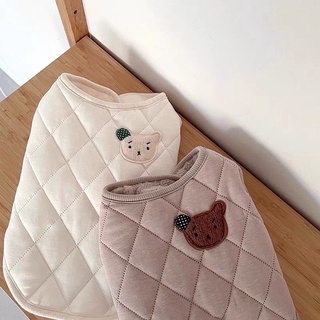 🪐碳尼星球🪐 ［全新現貨］熊熊冬季棉襖背心 格菱紋 寵物衣服 小型犬 狗狗衣服