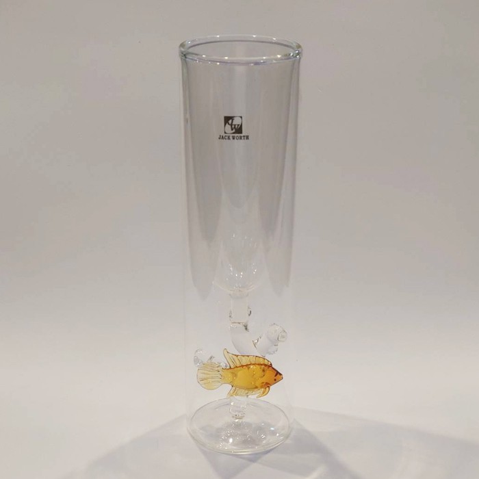 多國專利設計Jack Worth │【珊瑚黃魚】雙層香檳杯《隨附精美禮袋》