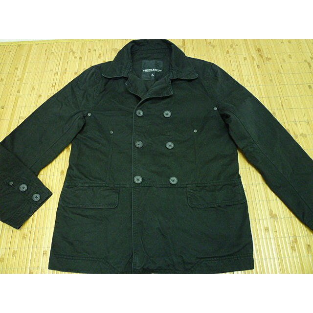 真品 S&K SAMUEL & KEVIN 黑色 雙排扣 軍裝 / 騎士外套(M)