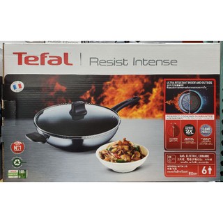 【小如的店】COSTCO好市多線上代購~法國 TEFAL 特福 火焰淬鍊系列 32cm不沾炒鍋-含蓋(1組)130949