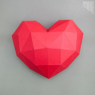 問創設計 DIY手作3D紙模型 禮物 掛飾 節慶系列 - 小愛心壁飾