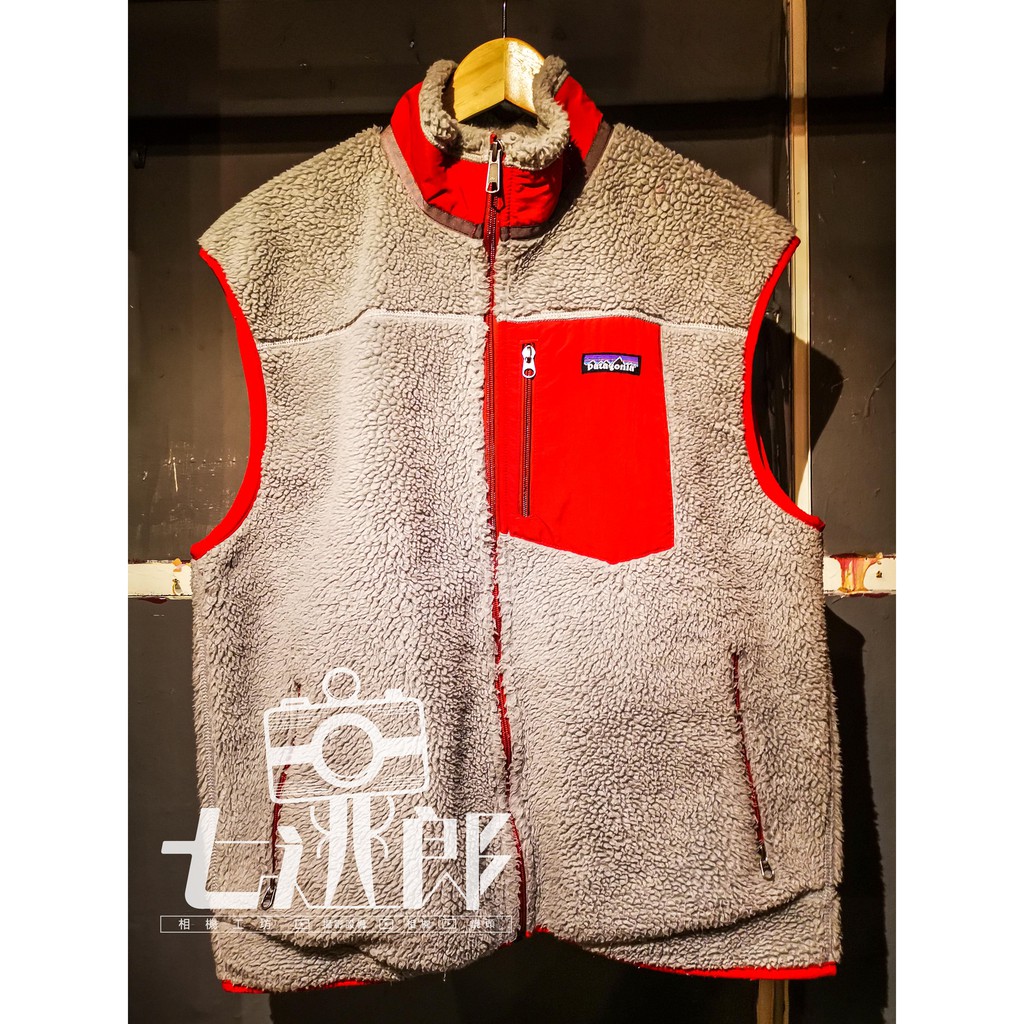 七逃郎 Patagonia Retro-X Fleece VEST 背心 古著 日本 街頭 SIZE XL 灰紅