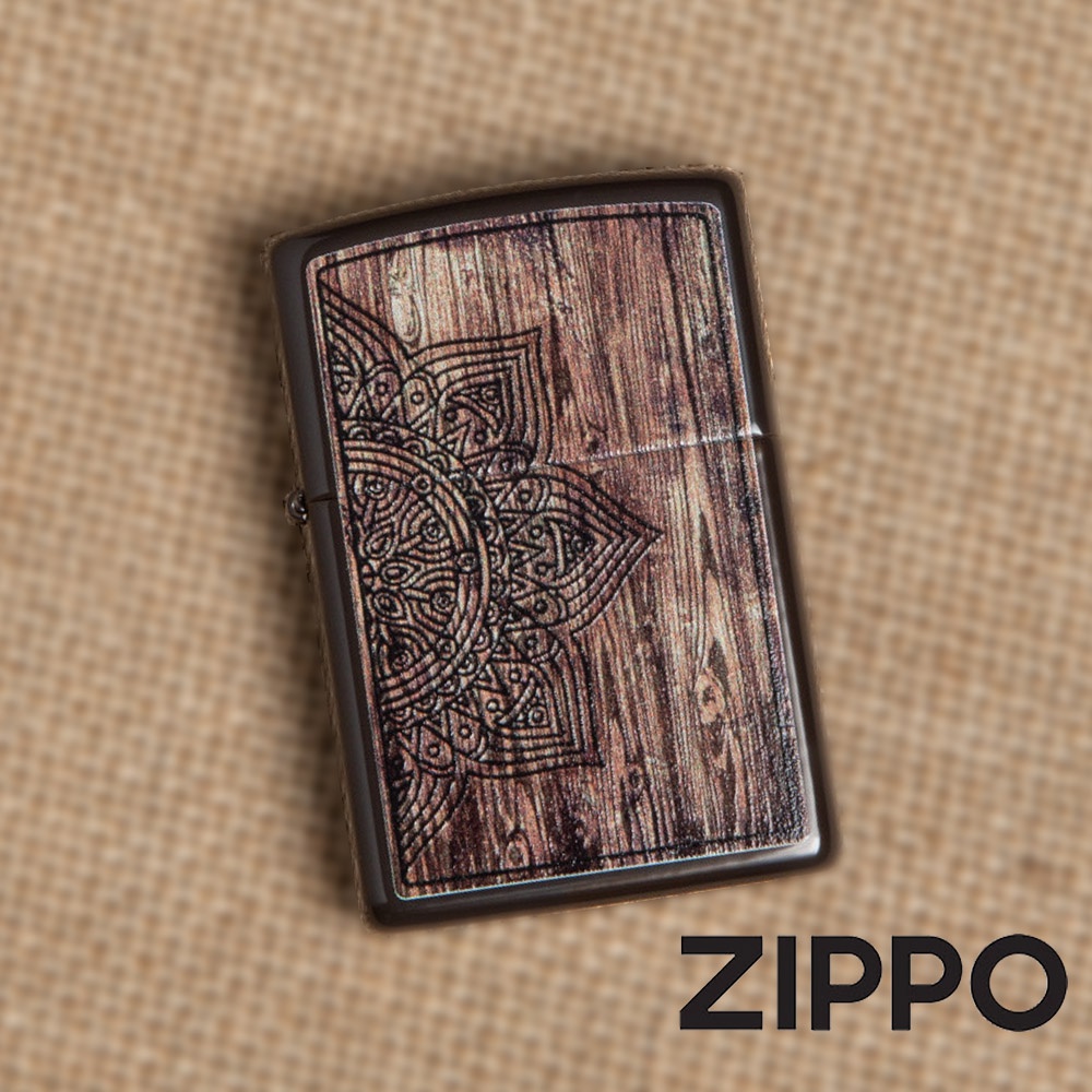 ZIPPO 仿木曼陀羅防風打火機 美國設計 官方正版 現貨 禮物 送禮 刻字 客製化 終身保固 49184