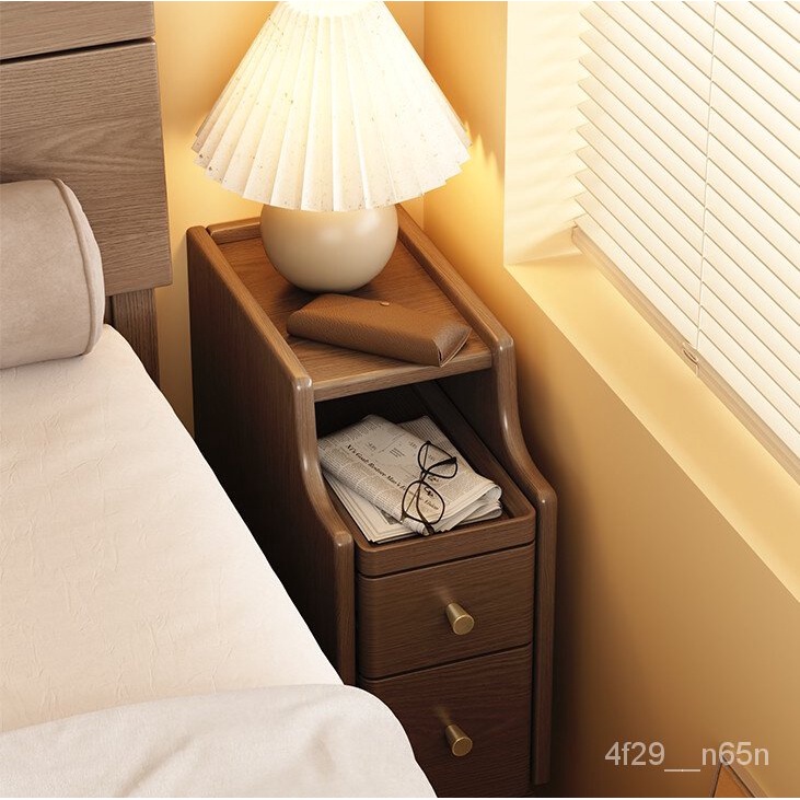 【免運】新品/特惠實木床頭櫃簡約現代迷你小型床邊收納櫃超窄20公分墻邊夾縫置物架
