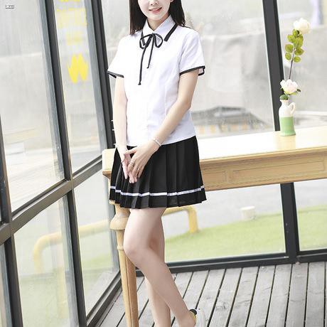 Jk萌妹子軟妹服學生妹日系英倫學院派制服學院風學生服裝韓國短袖學生服套裝春夏校服正版制服日本學生裝高校學院風