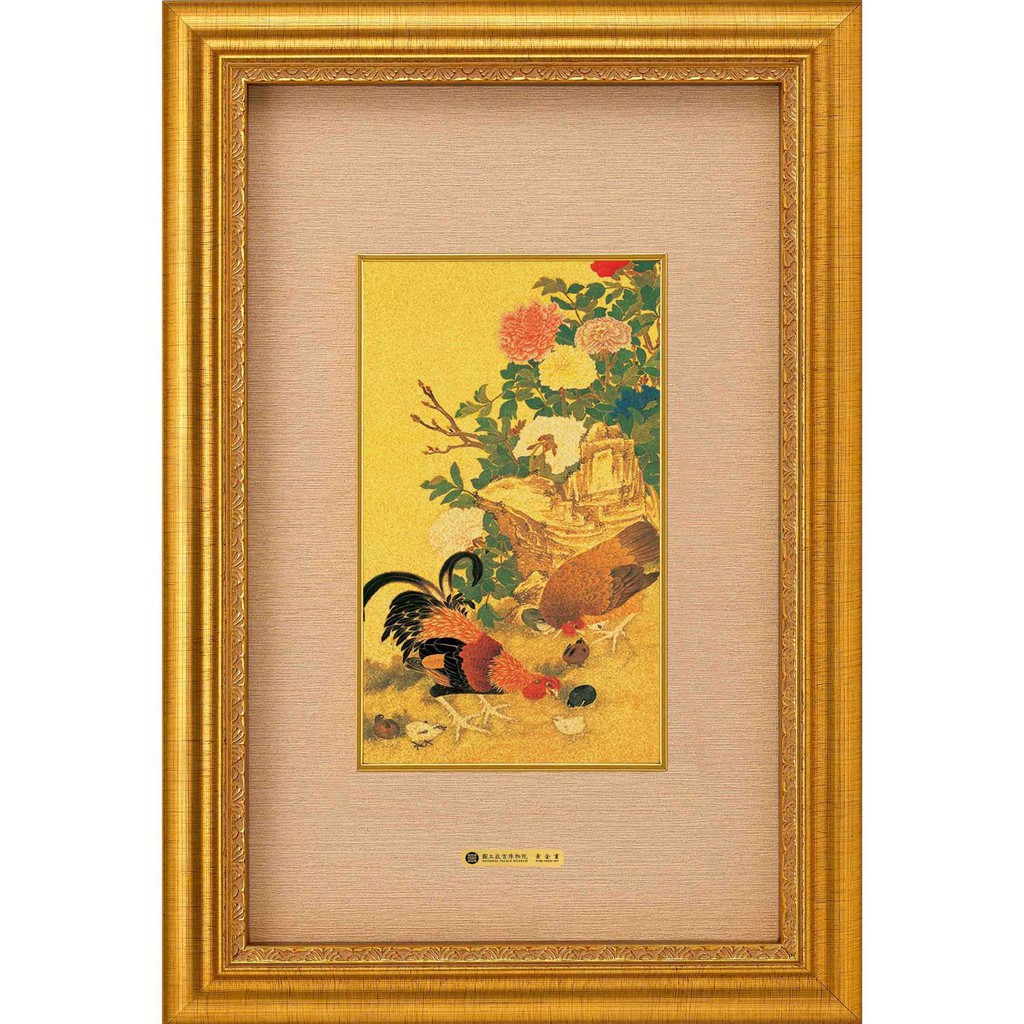 緑林シリーズ富貴黃金畫-錦春圖(金框) - 故宮精品網路商城| www.kdcow.com