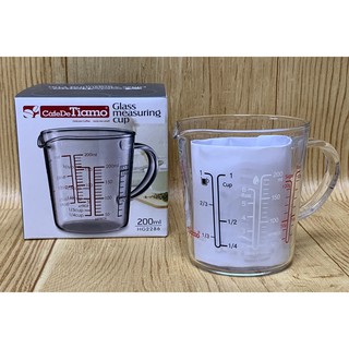 【霏霓莫屬】Tiamo 玻璃有柄量杯-200ml (HG2286) 耐熱量杯 玻璃量杯 刻度量杯