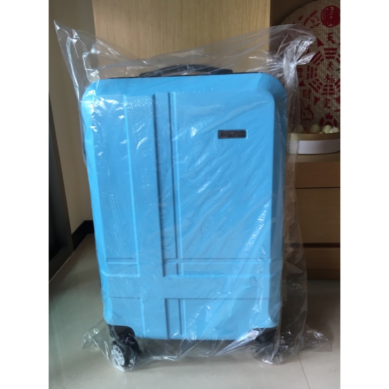 金安德森24吋ABS十字條紋藍四輪行李箱