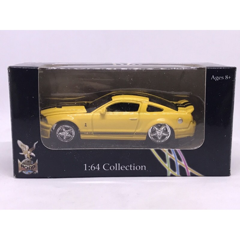 （姆仔fun玩具）ford 福特 野馬 Mustang 5.0 黃色 1/64 模型車 引擎蓋可開 野馬1/64
