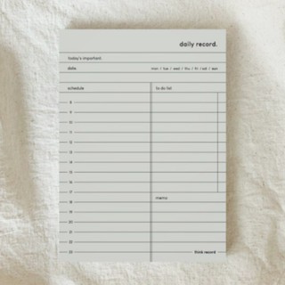 <分裝>「think record－record memo pad / daily」韓國設計師品牌便條紙