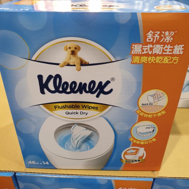 【預購】 舒潔 Kleenex 新版 濕式衛生紙 46抽×14包