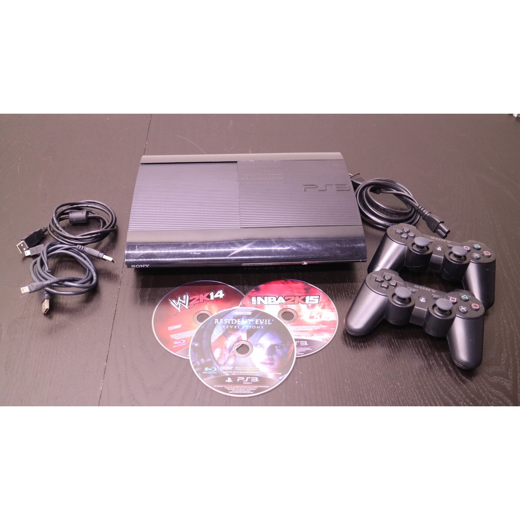 SONY PlayStation PS3 (CECH-4007C) 極致黑 遊戲主機 附3片遊戲片