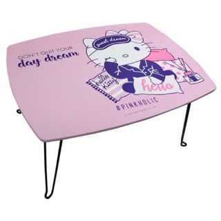 《熊兔的店 》正版 Hello Kitty 折疊桌 和室桌 筆電桌 茶几 兒童桌 -粉色睡覺款 KT-1063