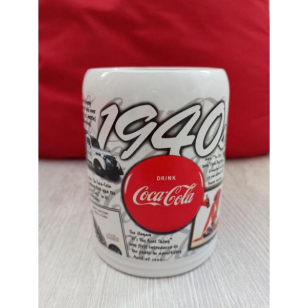 全新正版限量珍藏CocaCola可口可樂復古1940、1980年代大容量馬克杯約600ml