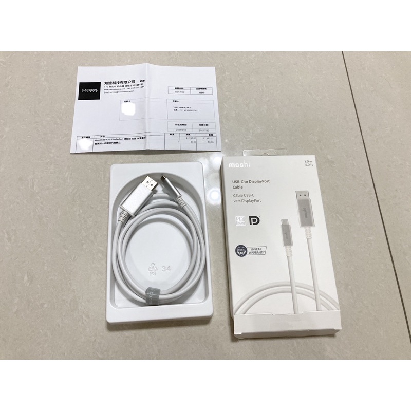 Moshi USB-C to DisplayPort 1.4傳輸線 支援Mac mini