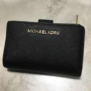 ✨9.9成新✨Michael Kors❌黑❌金字❌中夾 ✈️日本大阪outlet購入✈️