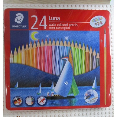 (現貨 costco購 ) 施德樓 Luna水性色鉛24色鐵盒裝 兒童節禮物 生日禮物 開學季文具